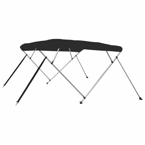 Biminitop 4 bogen 243x244x137 cm zwart 2