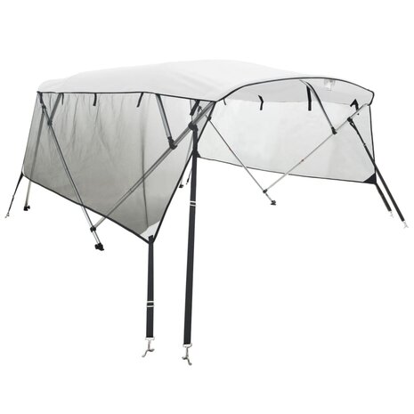 Biminitop 4 bogen met mesh zijwanden 243x(185-198)x137 cm 2