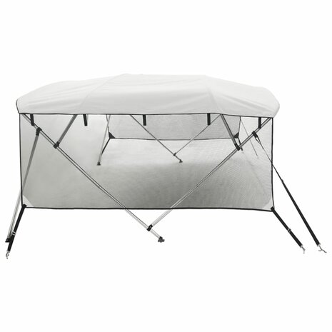 Biminitop 4 bogen met mesh zijwanden 243x(185-198)x137 cm 7