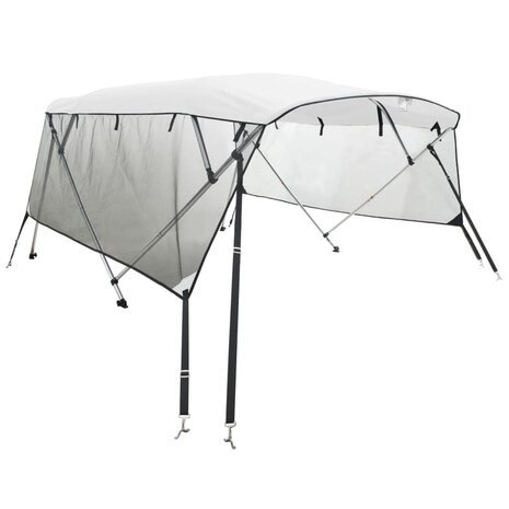 Biminitop 4 bogen met mesh zijwanden 243x(230-244)x137 cm 2