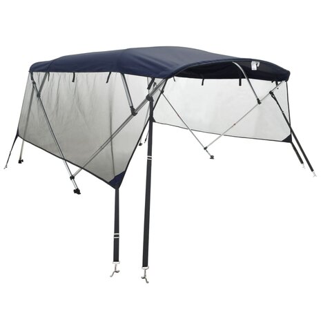 Biminitop 4 bogen met mesh zijwanden 243x(170-182)x137 cm 2