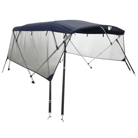 Biminitop 4 bogen met mesh zijwanden 243x(230-244)x137 cm 2