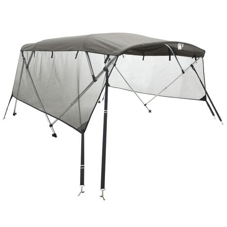 Biminitop 4 bogen met mesh zijwanden 243x(200-213)x137 cm 2