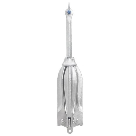 Anker inklapbaar 10 kg thermisch verzinkt gietijzer zilver 2