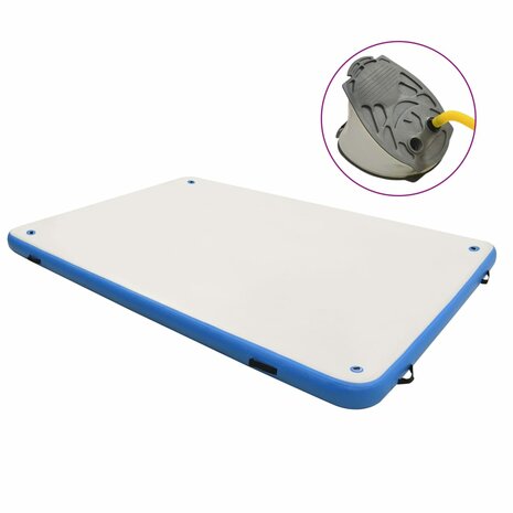 Vlot opblaasbaar 300x150x15 cm blauw en wit 1