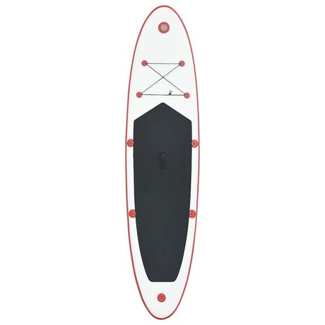 Stand Up Paddleboardset opblaasbaar rood en wit  3
