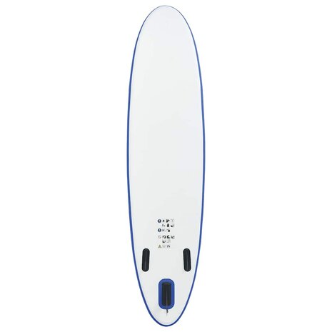 Stand Up Paddleboardset opblaasbaar blauw en wit  4