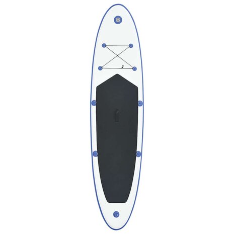 Stand-up paddleboard opblaasbaar blauw en wit 3