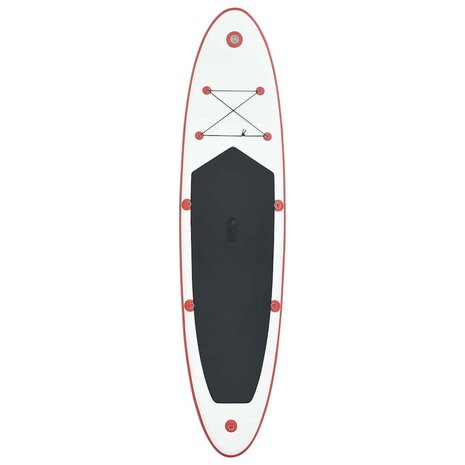 Stand Up Paddleboardset opblaasbaar rood en wit 3