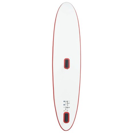Stand-up paddleboard opblaasbaar met zeilset rood en wit 6