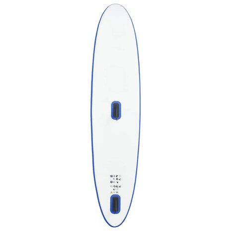 Stand-up paddleboard opblaasbaar met zeilset blauw en wit 6