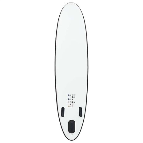 Stand-up paddleboard opblaasbaar zwart en wit 4