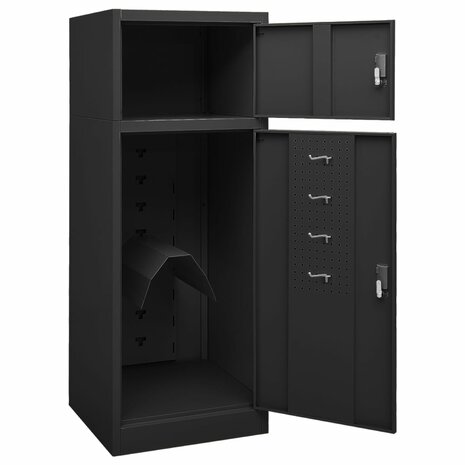 Zadelkast 53x53x140 cm staal antracietkleurig    5