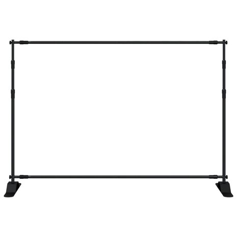 Achtergrondstandaards 2 st 305x243 cm staal zwart 4
