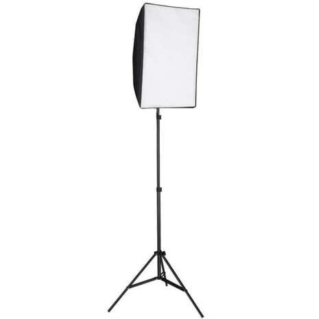 Fotostudioset met achtergrond en softboxlamp 9