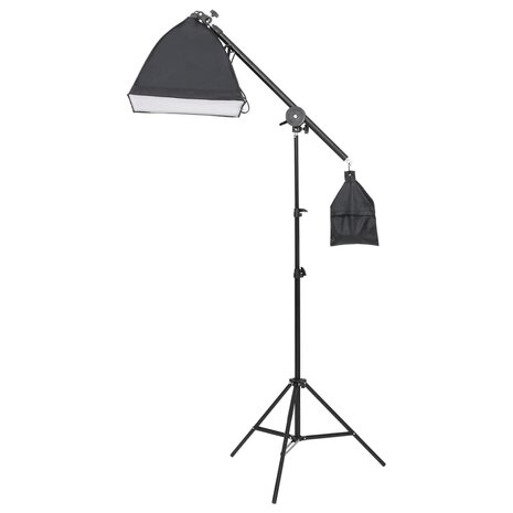 Fotostudioset met verlichtingsset en achtergrond 8