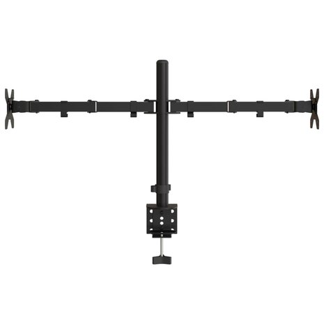 Monitorstandaard dubbel VESA 75/100 mm staal zwart 5