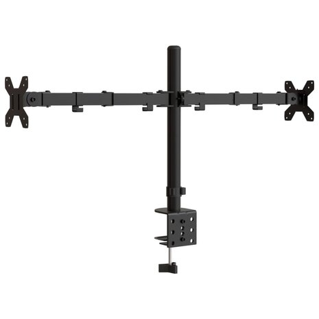 Monitorstandaard dubbel VESA 75/100 mm staal zwart 6