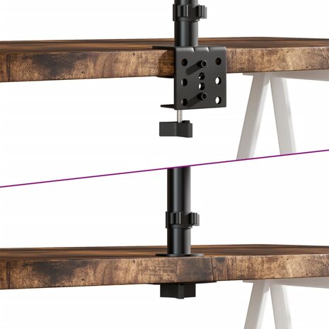 Monitorstandaard dubbel VESA 75/100 mm staal zwart 7