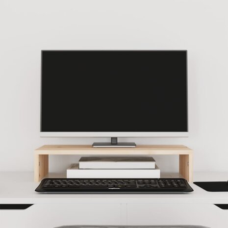 Monitorstandaard 50x27x10 cm massief grenenhout 1
