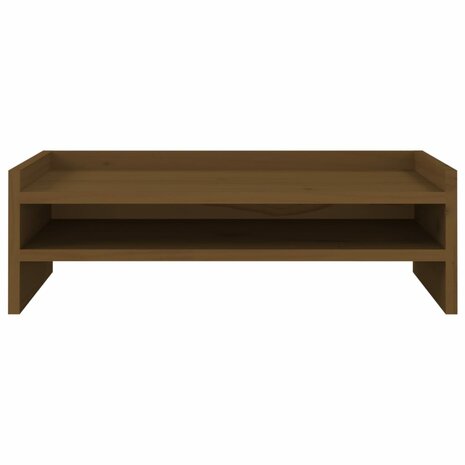 Monitorstandaard 50x24x16 cm massief grenenhout honingbruin 5