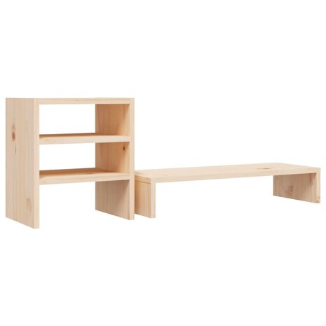 Monitorstandaard 81x20x30 cm massief grenenhout 6