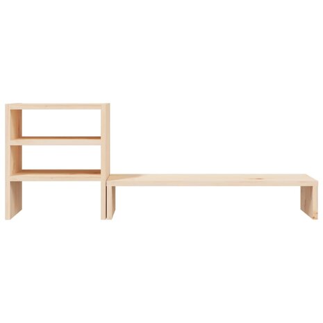 Monitorstandaard 81x20x30 cm massief grenenhout 7