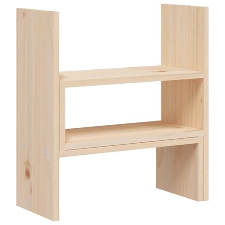 Monitorstandaard (39-72)x17x43 cm massief grenenhout 7