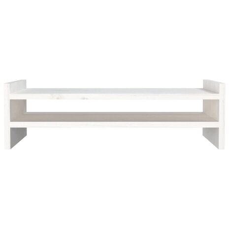 Monitorstandaard 50x27x15 cm massief grenenhout wit 5