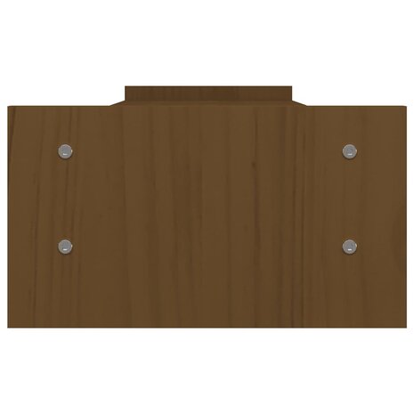 Monitorstandaard 100x27x15 cm massief grenenhout honingbruin 6