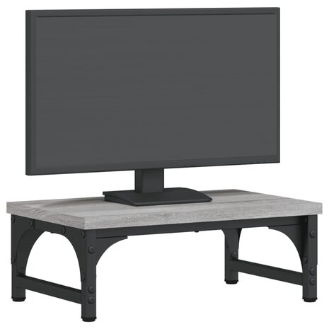 Monitorstandaard 37x23x14 cm bewerkt hout grijs sonoma eiken 3