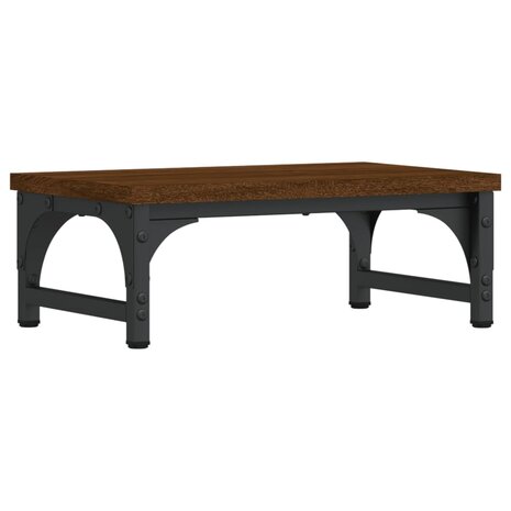 Monitorstandaard 37x23x14 cm bewerkt hout bruin eikenkleur 2