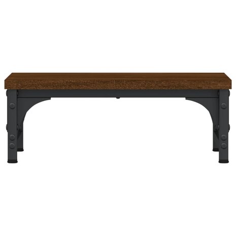 Monitorstandaard 37x23x14 cm bewerkt hout bruin eikenkleur 4