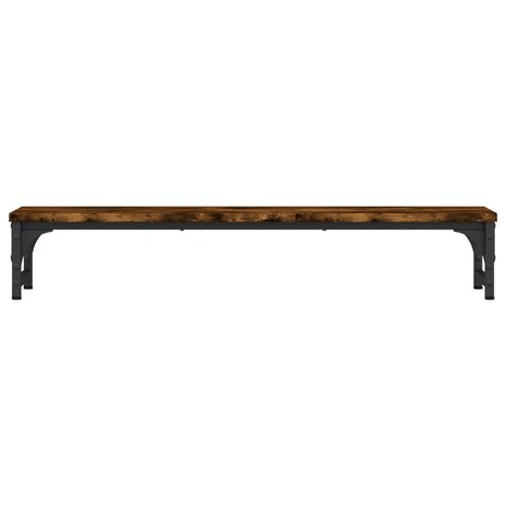 Monitorstandaard 85x23x15,5 cm bewerkt hout gerookt eikenkleur 4