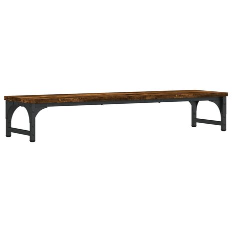 Monitorstandaard 85x23x15,5 cm bewerkt hout gerookt eikenkleur 6