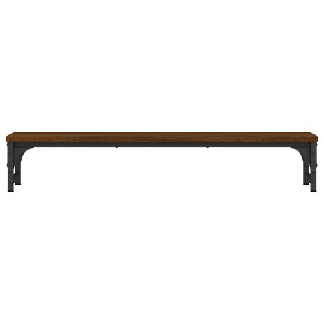 Monitorstandaard 85x23x15,5 cm bewerkt hout bruin eikenkleur 4