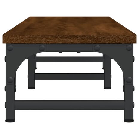 Monitorstandaard 105x23x15,5 cm bewerkt hout bruin eikenkleur 5
