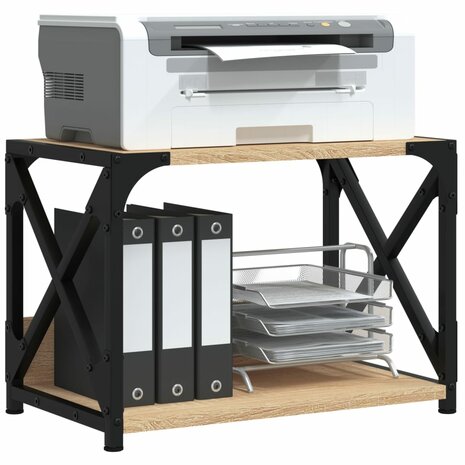 Printerstandaard 44x26x31,5 cm bewerkt hout sonoma eikenkleurig 3