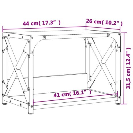 Printerstandaard 44x26x31,5 cm bewerkt hout sonoma eikenkleurig 9