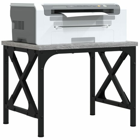 Printerstandaard 40x30x31 cm bewerkt hout grijs sonoma eiken 3