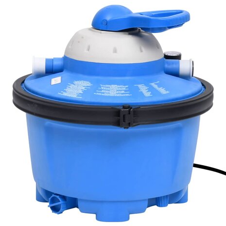 Zandfilterpomp 200 W 25 L 385x620x432 mm blauw en zwart 3