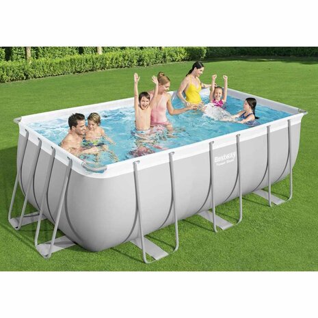 Bestway Power Steel Zwembadset rechthoekig 412x201x122 cm 1