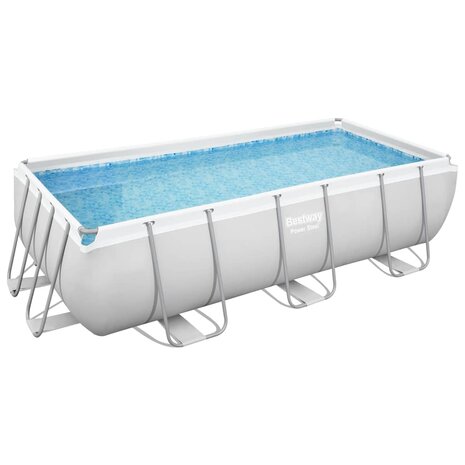 Bestway Zwembadset Power Steel rechthoekig 404x201x100 cm 2