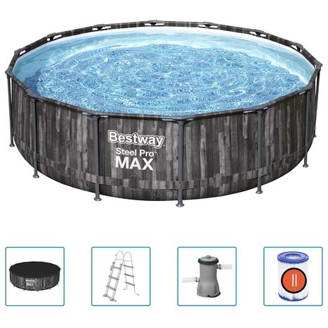 Bestway Zwembadset Steel Pro MAX rond 427x107 cm 1