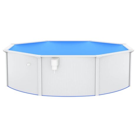 Zwembad met stalen wand rond 460x120 cm wit 4