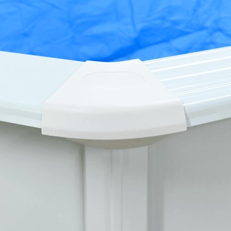 Zwembad met stalen wand rond 460x120 cm wit 6