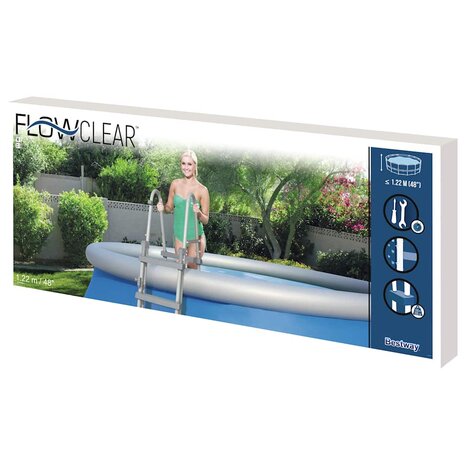 Bestway Flowclear Zwembadladder met 4 treden 122 cm 6