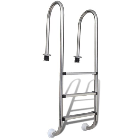 Zwembadladder met 3 sporten 120 cm roestvrij staal 304  1