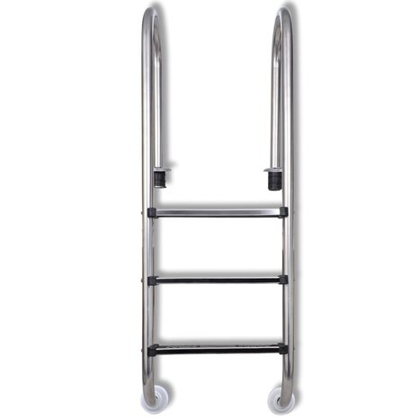 Zwembadladder met 3 sporten 120 cm roestvrij staal 304  2