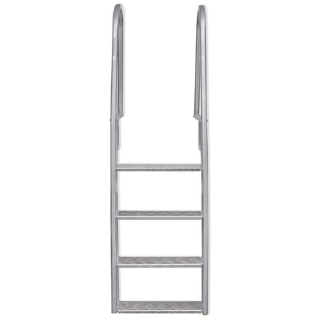 Dok/zwembadladder met 4 treden aluminium 167 cm 2
